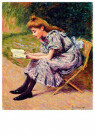 Federico Zandomeneghi 1841-191 - 
The Reader, -
Postcard - 
A67096-1