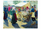 Ivan S. Kulikov (1875-1941)  - 
Market with Bagels, 1910 -
Postcard - 
A67173-1