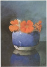 Jan Voerman sr. (1857-1941)  - 
Nasturtium in blue ginger jar -
Postcard - 
A6918-1