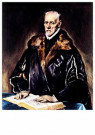 El Greco (1541-1614)  - 
A Prelate, 1601-1609 -
Postcard - 
A70551-1