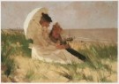 F. Hart Nibbrig (1866-1915)  - 
On the dunes in Zandvoort, ca. 1892 -
Postcard - 
A7070-1