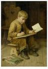 Albert Anker (1831-1910)  - 
Boy Writing, 1883 -
Postcard - 
A73860-1
