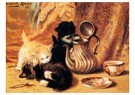 H. Ronner-Knip (1821-1909)  - 
Tea time, 1897 -
Postcard - 
A75019-1