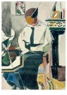 Theo van Doesburg (1883-1931)  - 
Lena in interior, 1917 -
Postcard - 
A83965-1