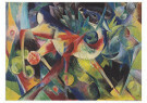 Franz Marc (1880-1916)  - 
Deer in flower garden, 1913 -
Postcard - 
A99051-1