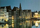 Igno Cuypers  - 
Damrak at night, Amsterdam -
Postcard - 
AU0797-1