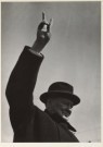 Sem Presser (1917-1986)  - 
Amsterdam, visit of Sir Winston Churchill, 8 May -
Postcard - 
B1105-1