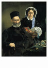 Edouard Manet (1832-1883)  - 
Monsieur and Madame Auguste Manet, 1860 -
Postcard - 
QA10131-1