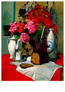 Felix Vallotton (1865-1925)  - 
Still Life with Flowers, 1925 -
Postcard - 
QA37767-1