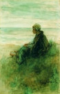 Jozef Israels (1824-1911)  - 
Girl on Dune -
Postcard - 
QA8418-1