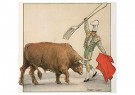 Izhar Cohen (1963)  - 
I.Cohen/Bull fighting. -
Postcard - 
QC4940-1